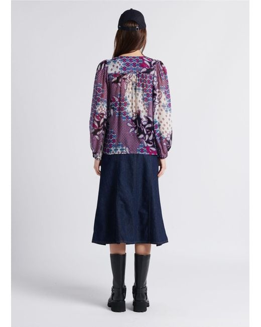 Ba&sh Purple Long-Sleeved Jacket
