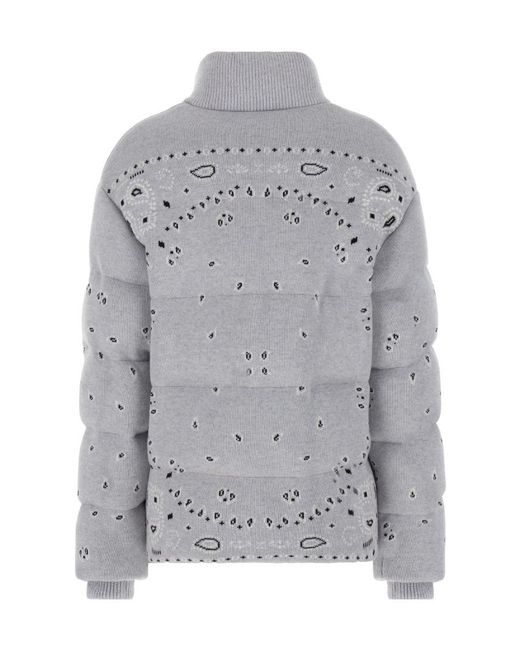 Alanui Gray Bandana Printed Zip-Up Jacket