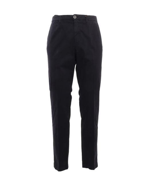 Peserico Blue Stretch Gabardine Chino Pants for men