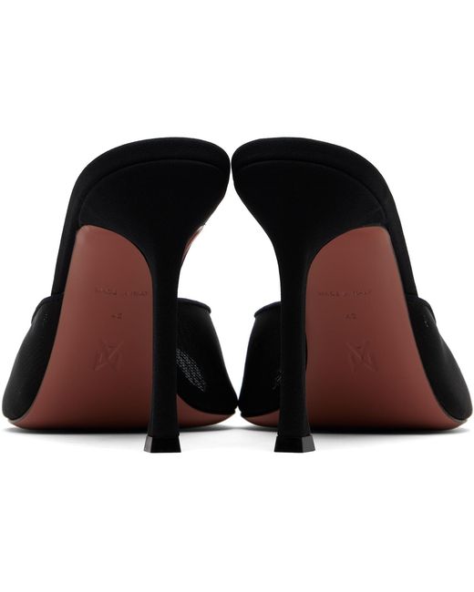 AMINA MUADDI Black Alexa Mesh 95 High-Heeled Sandals