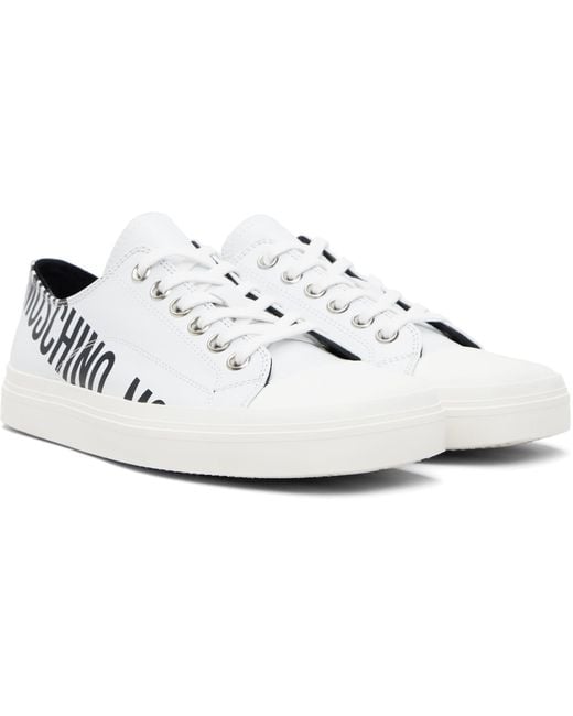 Moschino White Logo Sneakers for men