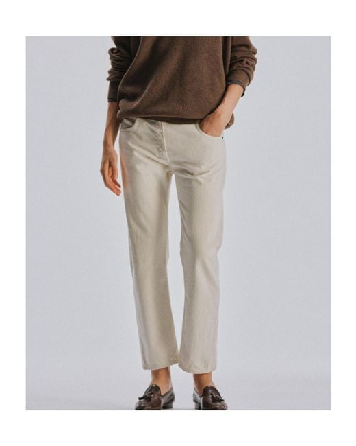 The Row White Belt Loops Jeans