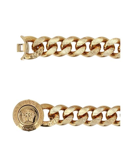Versace Metallic Medusa Chain Bracelet for men