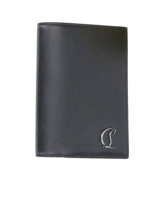 Christian Louboutin Gray Trifold Card Wallet for men