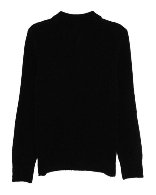Barena Black Long-Sleeved Knitted Sweater for men