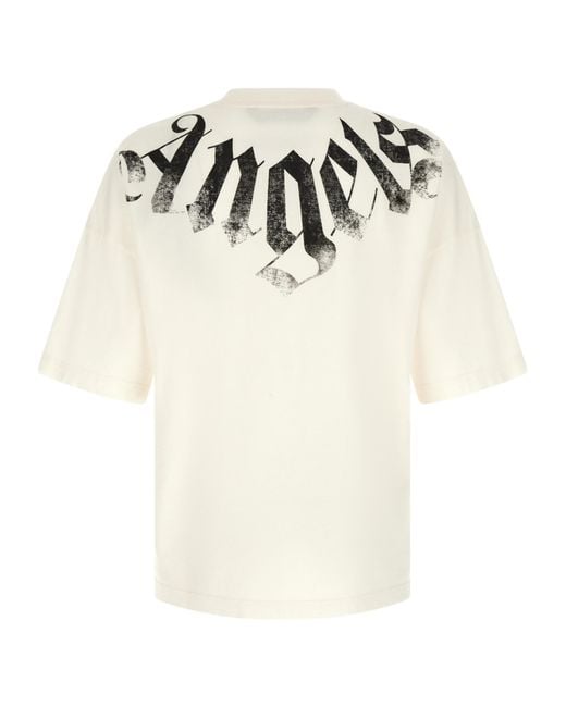 Palm Angels White Short-Sleeved T-Shirt for men