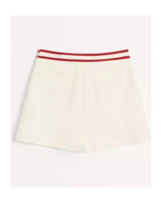 Valentino White Crepe Couture Shorts