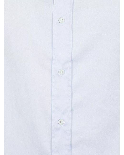 Brunello Cucinelli Blue Long-Sleeved Shirt for men