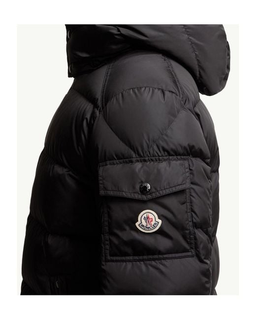 Moncler Black Maya Zip-Up Hooded Puffer Jacket for men
