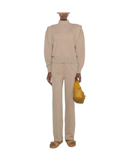 Isabel Marant Natural Lucile Flat Shoulder Jumper