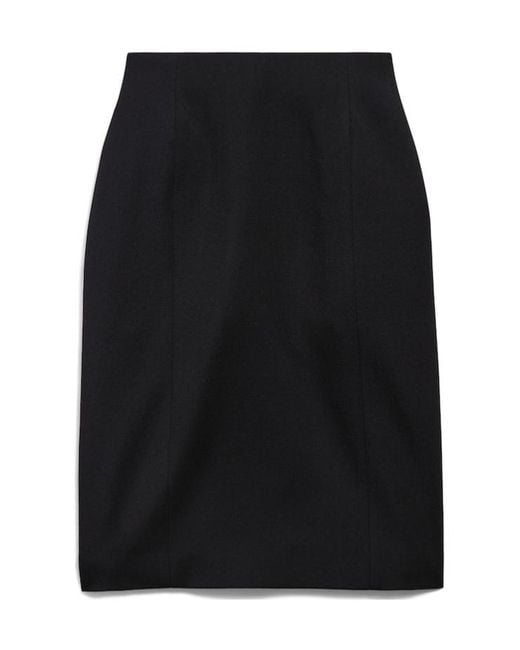 Balenciaga Black Hourglass Midi Skirt