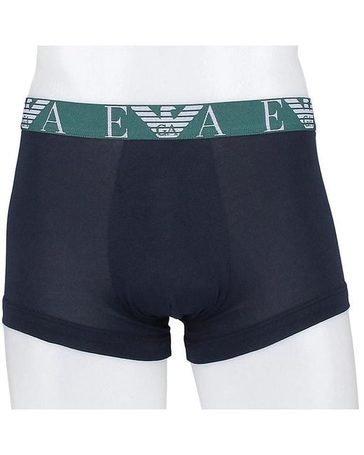Emporio Armani Blue Elastic Waist Boxer Underwear 2-Piece Set for men