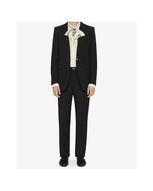 Givenchy Black 2G Clip Tailored Pants for men