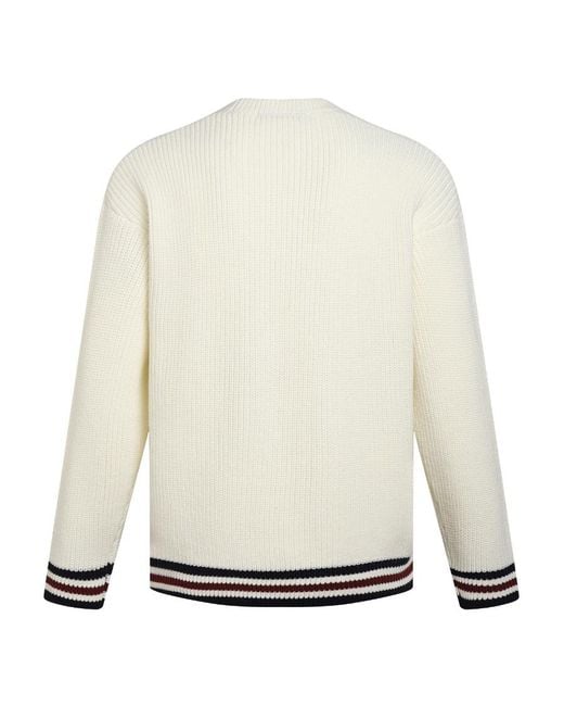 LIU REGALI White Long-Sleeved Sweater for men