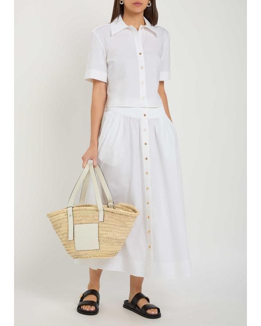 Tory Burch White Loose Cotton Shirt