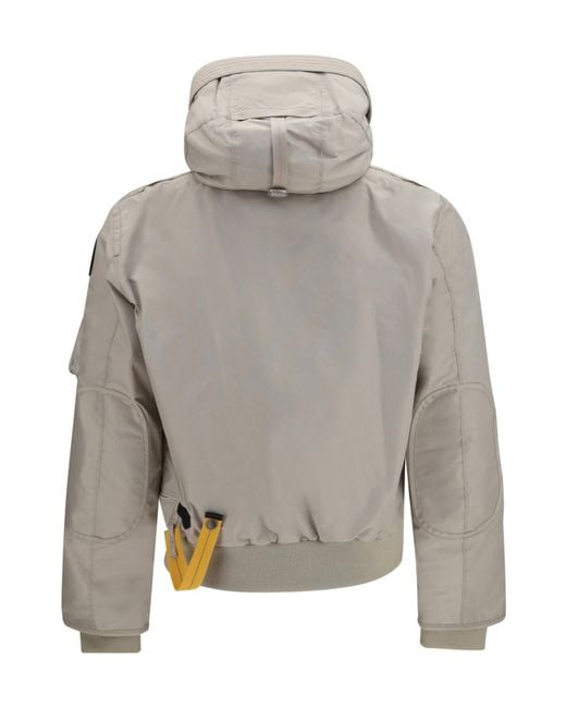 Parajumpers Gray Gobi Bomber Hooded Jacket for men
