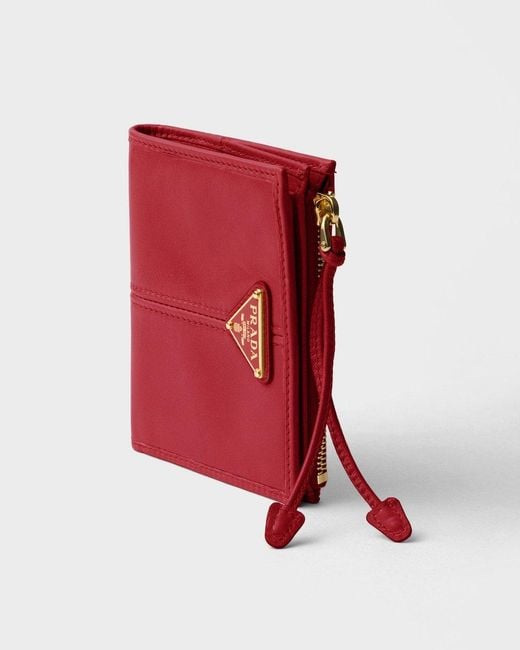 Prada Red Small Leather Wallet