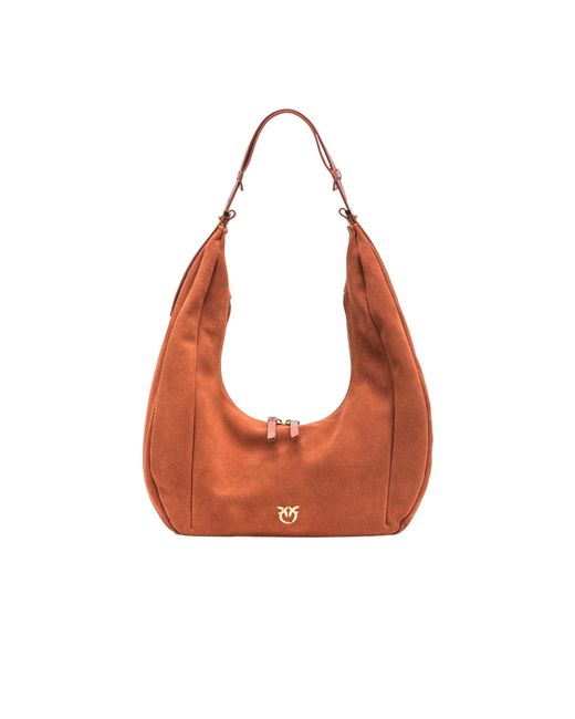 Pinko Orange Top Handle Shoulder Bag