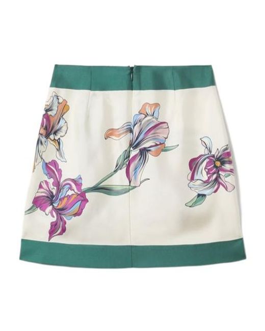 LaDoubleJ Green Foulard Mini Skirt