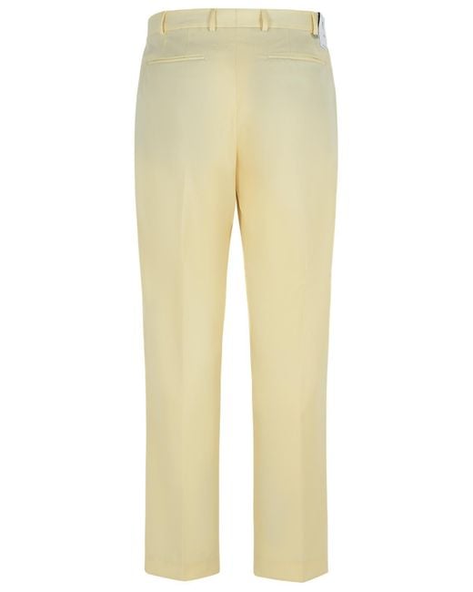 PT01 Yellow Pt Torino Quindici Pleated Pants for men