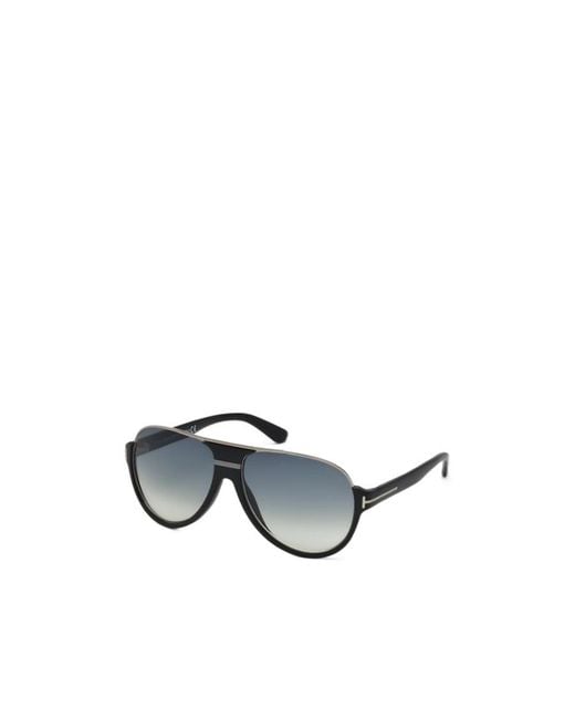 Tom Ford White Eyewear Pilot Frame Sunglasses for men