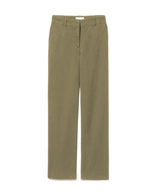 Nili Lotan Green Nohan Straight-Leg Trousers