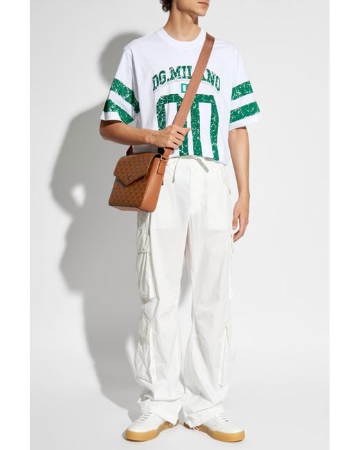 Dolce & Gabbana White Straight Leg Cargo Pants for men