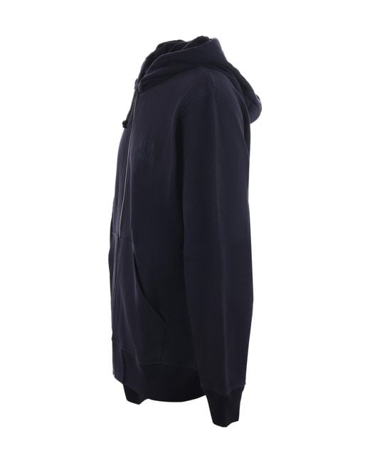 C P Company Blue Hooded Zip-Up Sweatshirt for men
