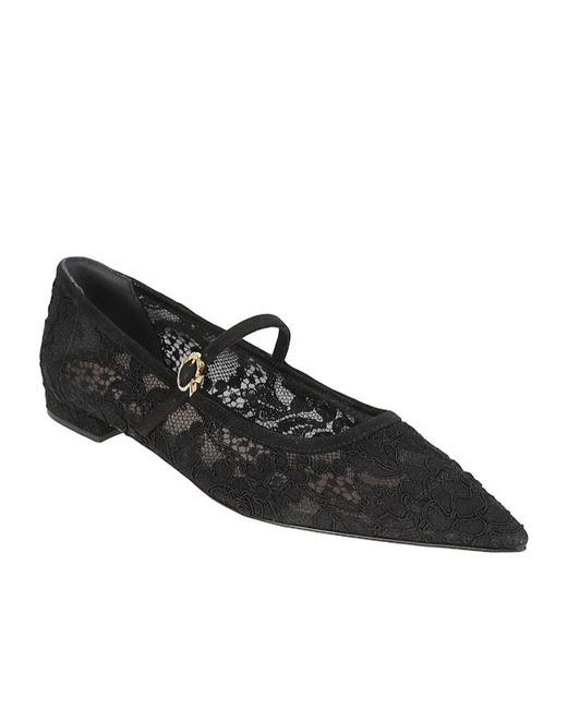 Gianvito Rossi Black Claudia Ballerinas
