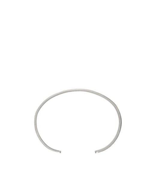 Maison Margiela White Numbers Engraved Cuff Bracelet for men