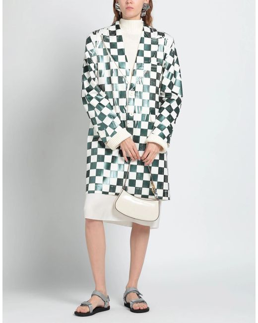 MM6 by Maison Margiela White Metallic Long Sleeve Jacket