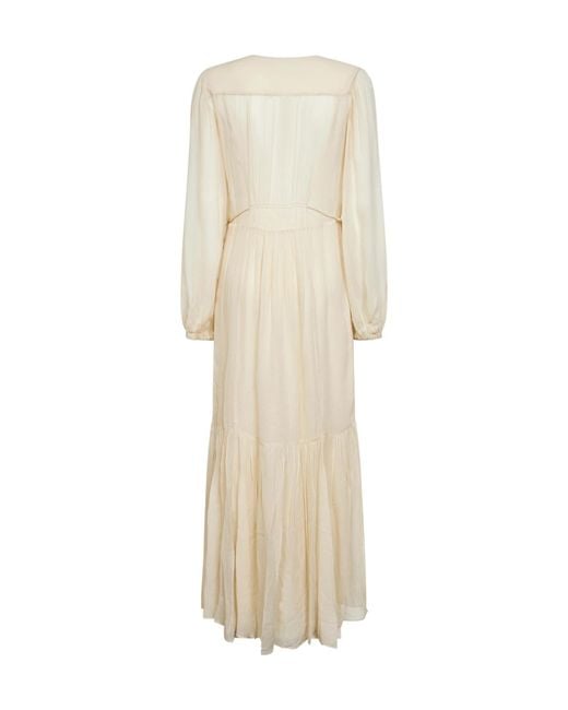 Isabel Marant Natural Isabel Marant Étoile Briane V-Neck Gathered Midi Dress