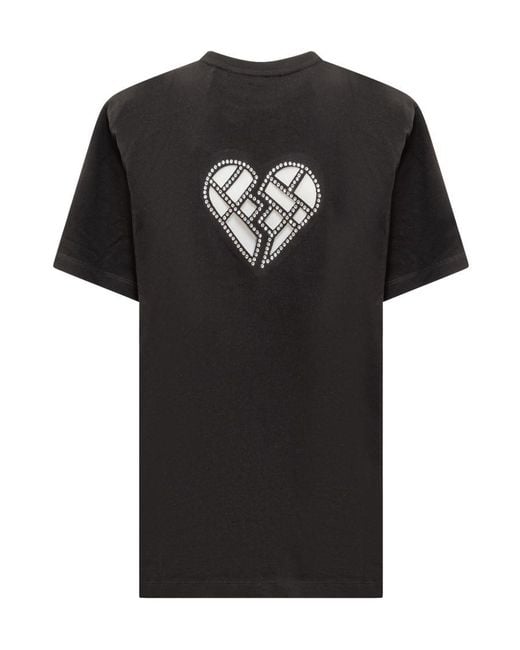 ROTATE BIRGER CHRISTENSEN Black Logo-Print Organic Cotton T-Shirt