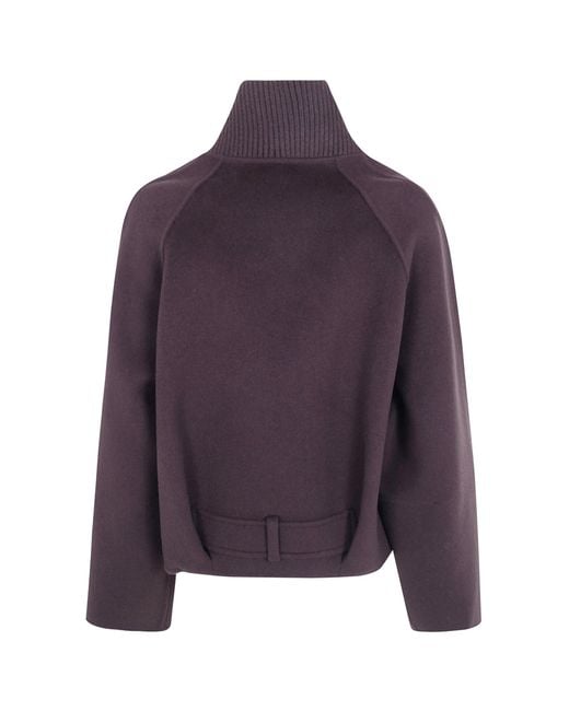 Seventy Purple Wool Bomber Jacket