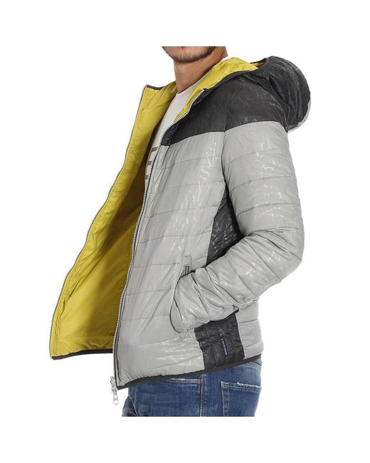 Armani Jeans Gray Double-Sided Casual Jacket With Hat for men