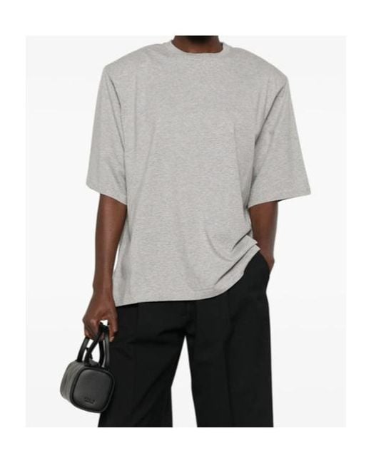 Frankie Shop Gray Crew-Neck T-Shirt