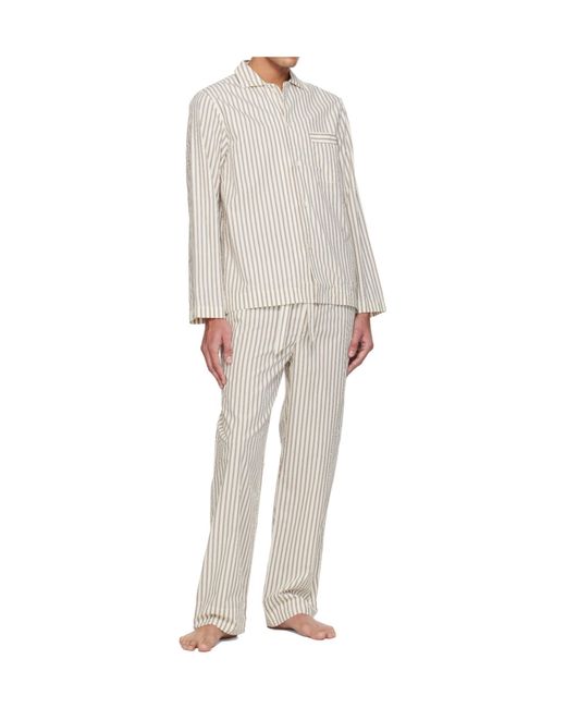Tekla White Drawstring Pajama Pants for men