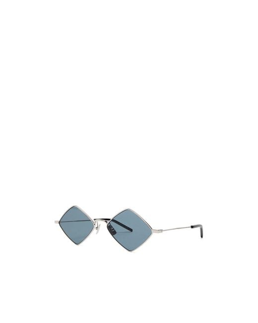 Saint Laurent White Lisa Hexagon-Frame Sunglasses