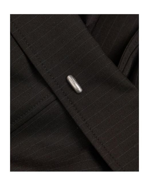 Our Legacy Black Vertical Striped Coat for men