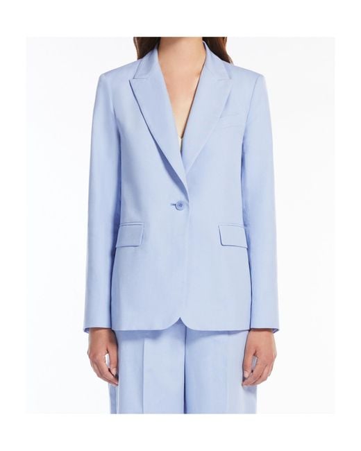 Weekend by Maxmara Blue Quito Single-Breasted Jacket