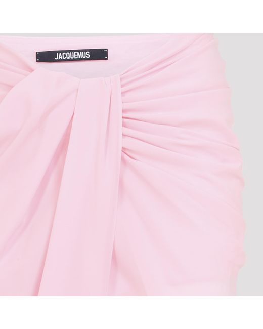 Jacquemus Pink The Paréo Asymmetric Skirt