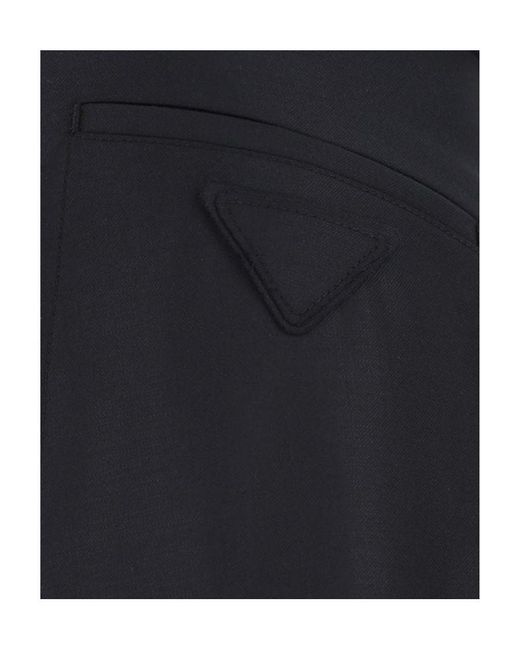 Prada Blue Belted Straight Leg Pants for men