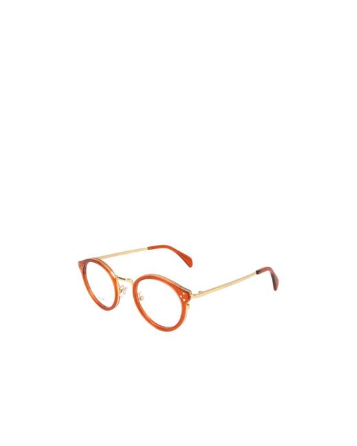 Céline White Logo Round Frame Flat Mirror