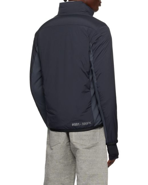 Moncler Blue Grenoble Zipped Padded Jacket for men