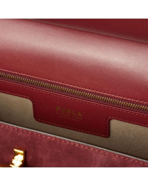 Furla Red Turn-Lock Shoulder Bag