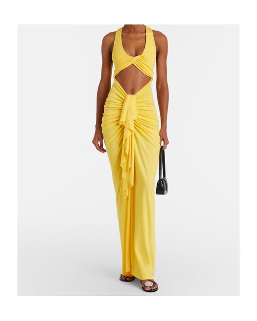 Christopher Esber Metallic Vivenda Cutout Gathered Gown