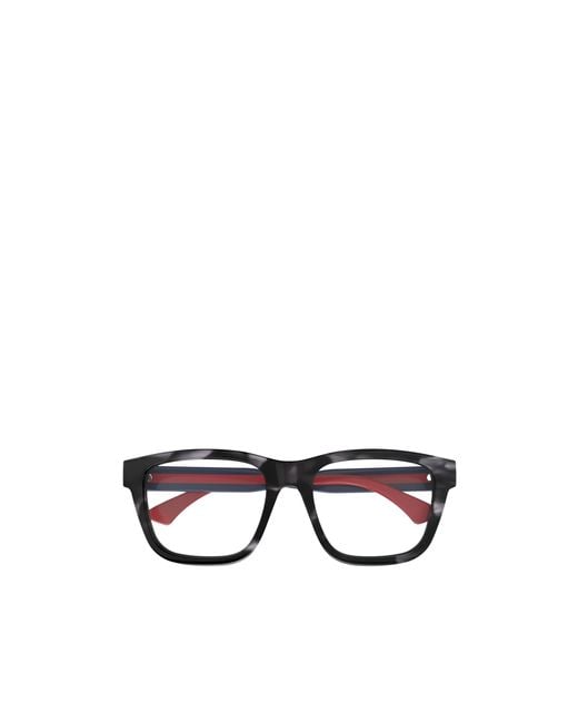 Gucci White Eyewear Square Frame Glasses for men