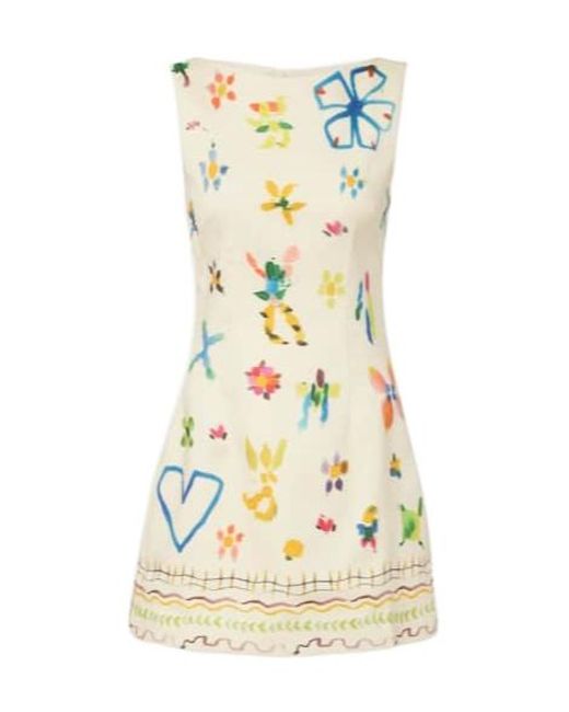 ALÉMAIS Multicolor Sidi Floral Linen-Blend Minidress