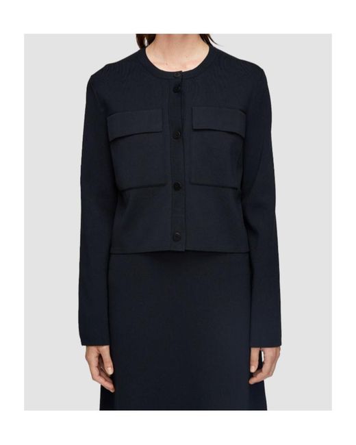 Joseph Black Viscose Knit Stretch Cardigan Jacket