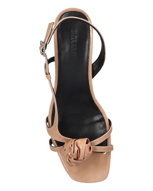 ROTATE BIRGER CHRISTENSEN Metallic Square-Toe High-Heeled Sandals